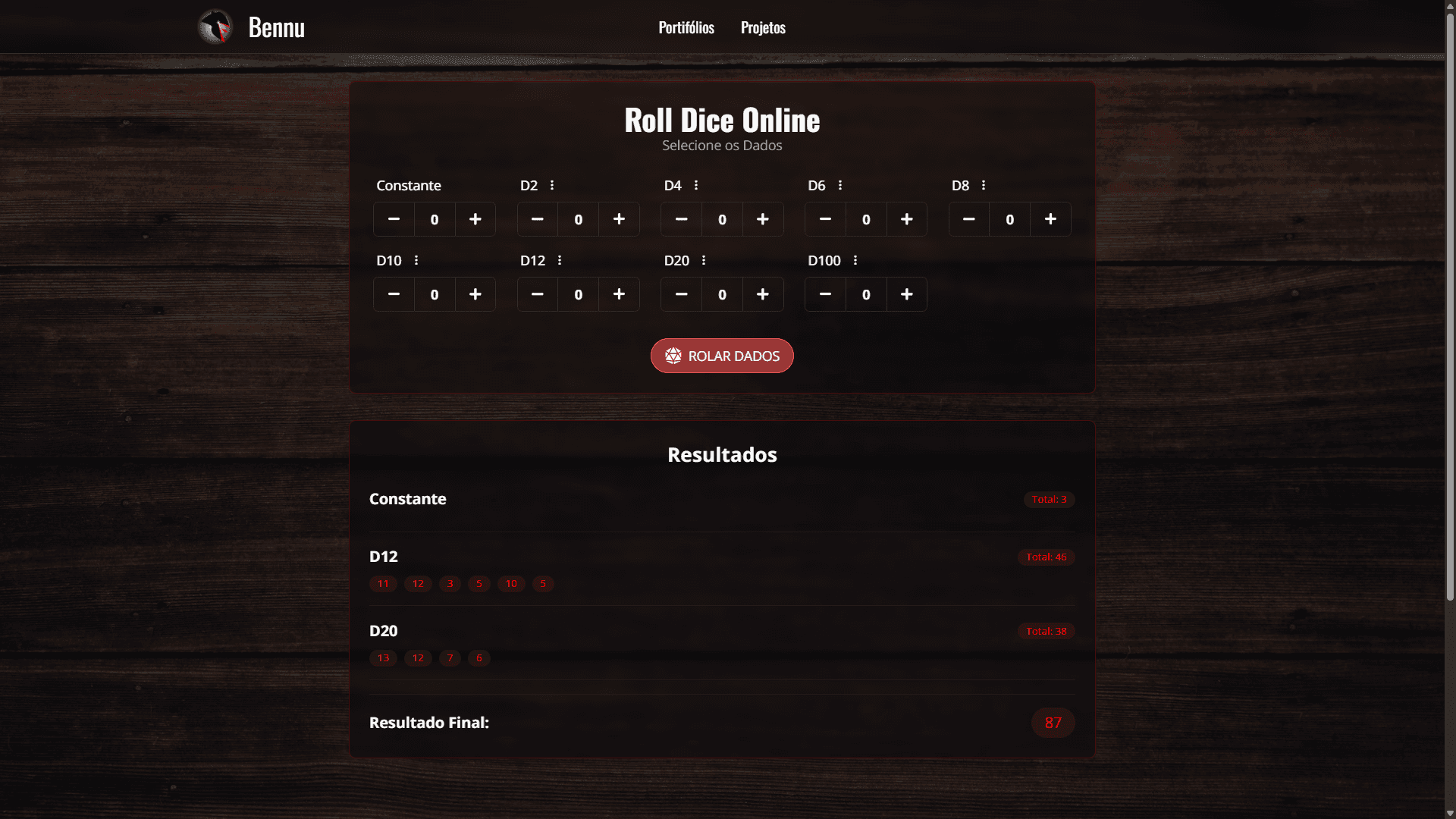 Game Roll Dice RPG