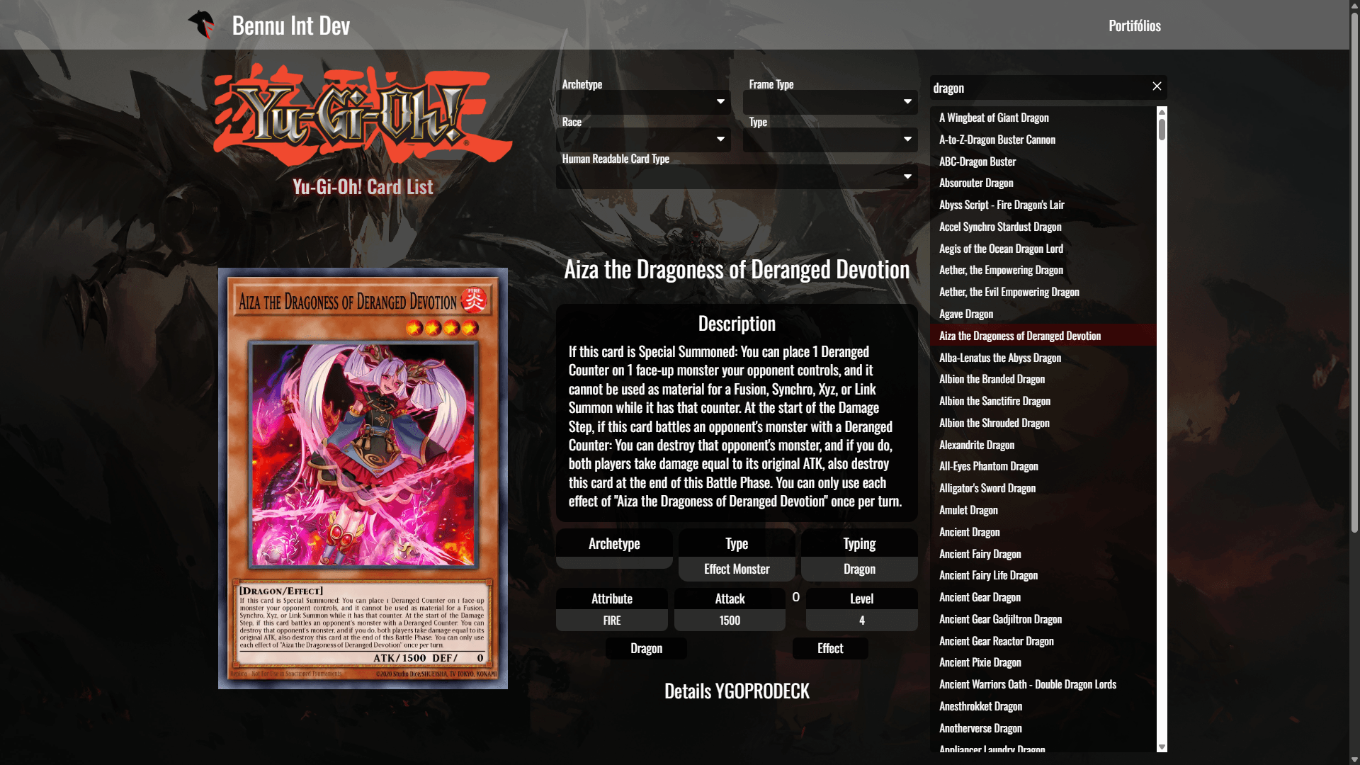 Game Yu-Gi-Oh! Card List